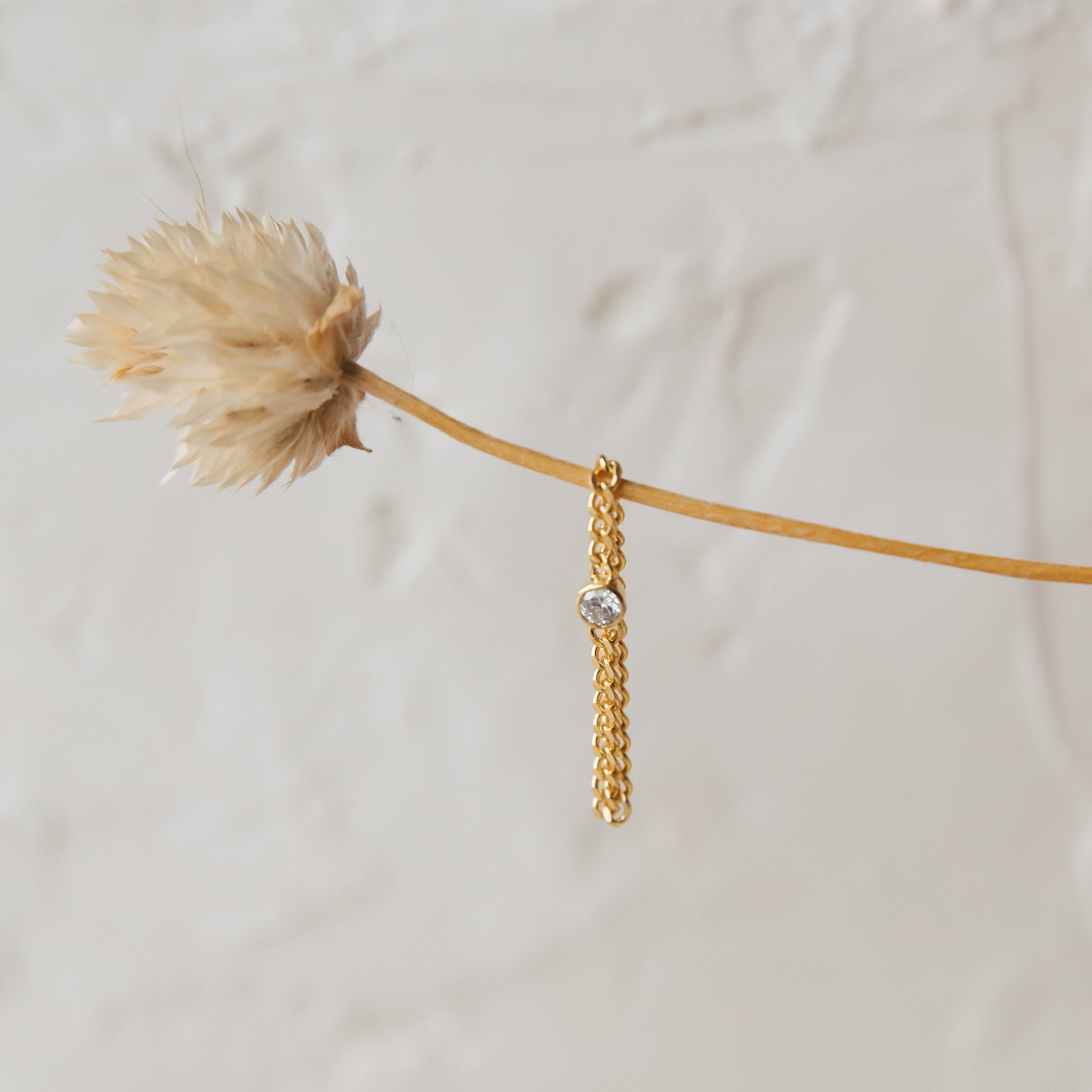 Curb Chain Birthstone Ring